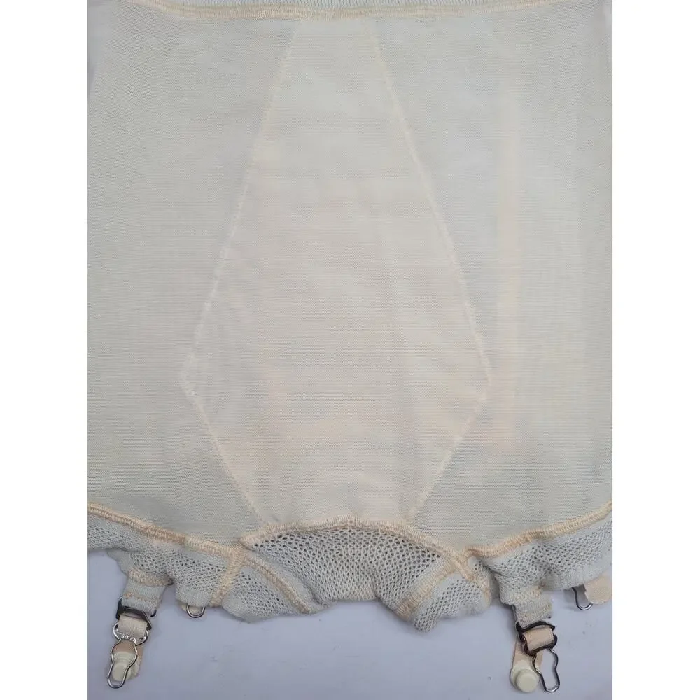 Hollywood Vassarette Ivory Lace Girdle Pin Up Vintage Lingerie‎ Glamour
